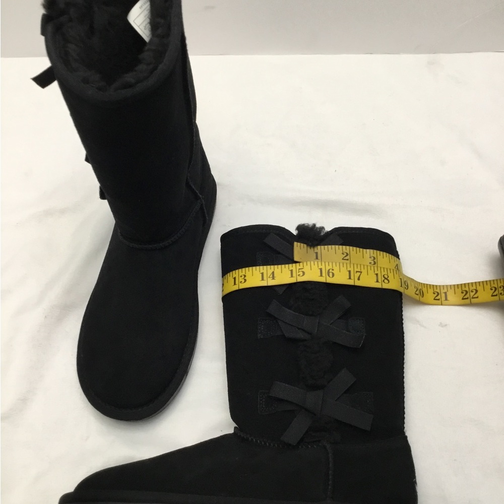 Koolaburra Black Suede Boots with Plush Lining - Picture 2 of 16
